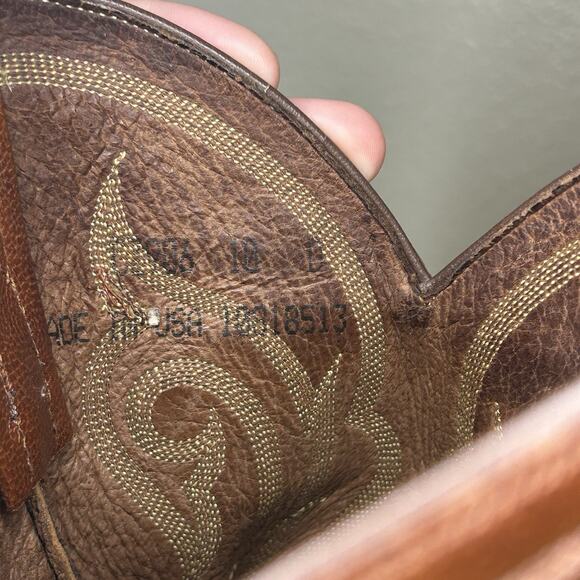 Tony Lama CZ906 Brittle Ostrich Quill Cowboy Western Mens Boots Size 10 D - Picture 16 of 16